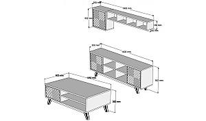 Living Trendy Inci 160x35x56.2cm Nuc/Crem